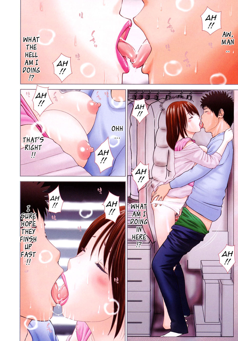 Hentai Manga Comic-Young Wife & High School Girl Collection-Chapter 1-In The Closet-5